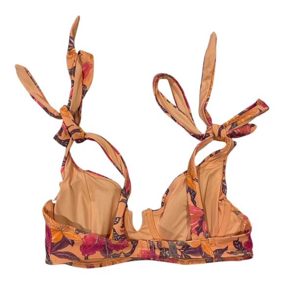Old Navy Floral Bikini Top - Orange and Pink - Picture 2 of 2